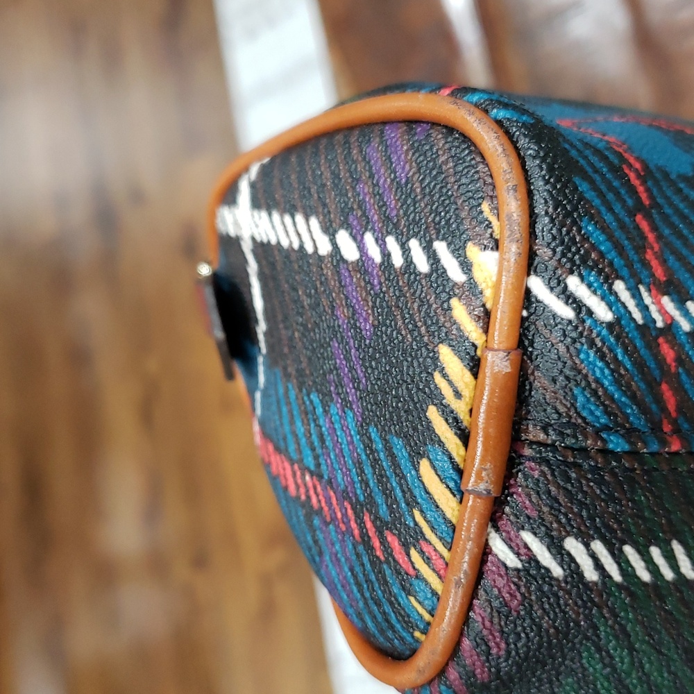 Dooney & Bourke Windsor Tartan Barrel Bag - Red, Green, Yellow - Picture 16 of 16